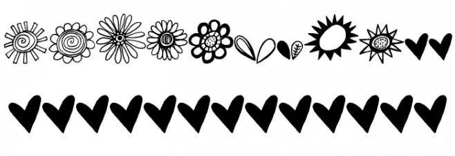 Pea Bethany's Doodles フォント 小文字