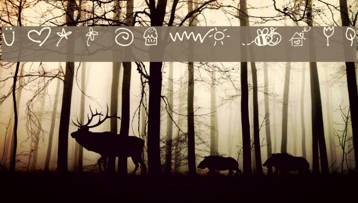 Pea Betsy's Doodles Font examples