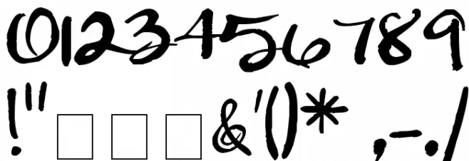 Pea Bev Font OTHER CHARS