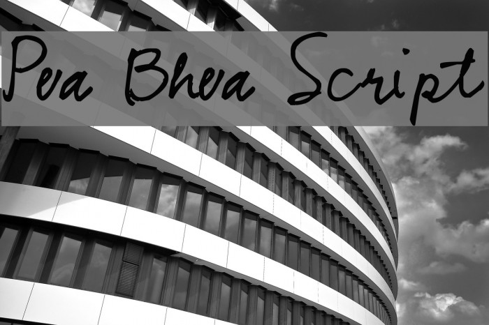 Pea Bhea Script Font examples