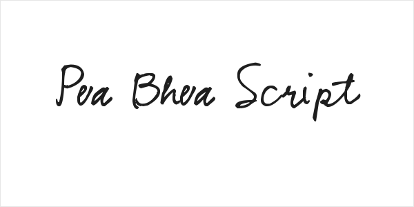 Pea Bhea Script Logo