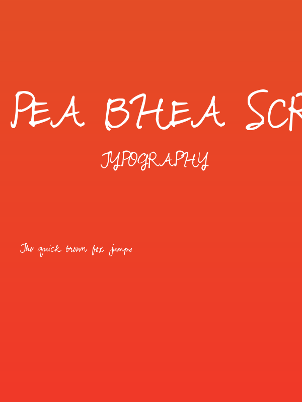 Pea Bhea Script Poster