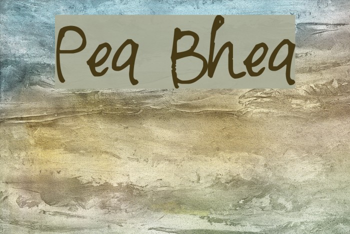 Pea Bhea Font examples