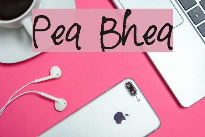 Pea Bhea Font examples