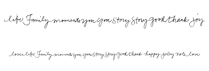 Pea Bhea's Words Font OTHER CHARS