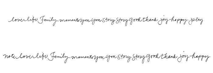 Pea Bhea's Words Font LOWERCASE