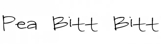 Pea Bitt Bitt  フリーフォントのダウンロード
