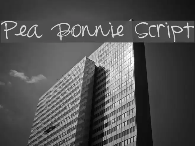 Pea Bonnie Script Font examples