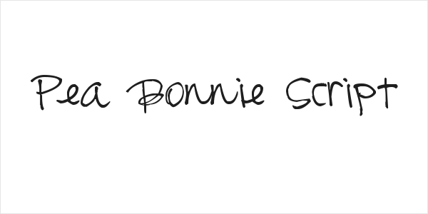 Pea Bonnie Script Logo