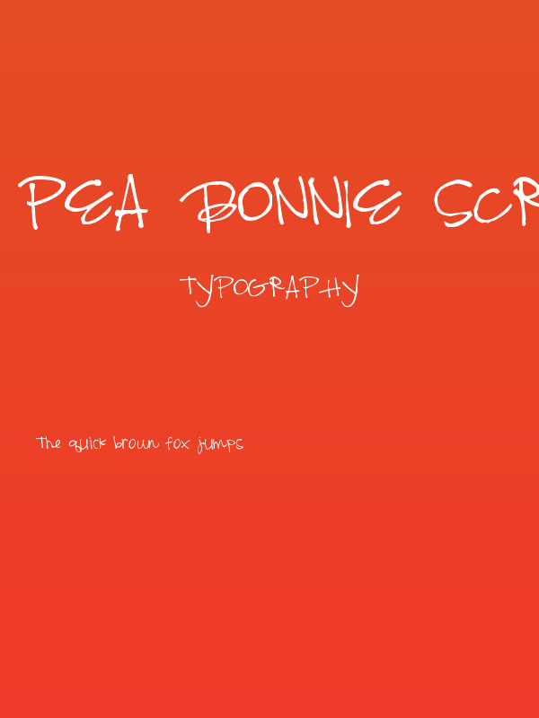 Pea Bonnie Script Poster