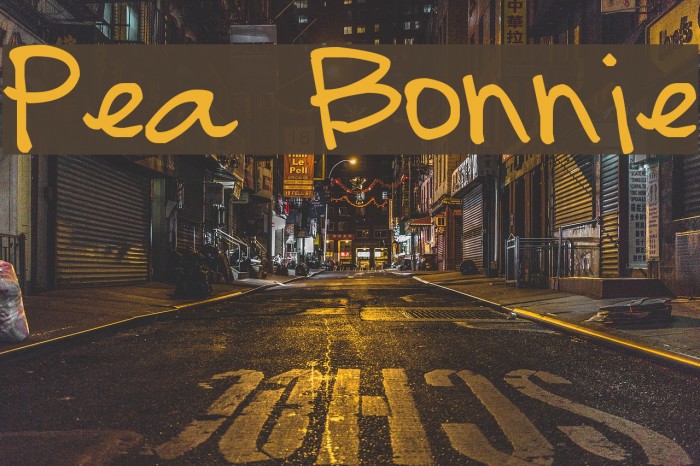 Pea Bonnie Font examples