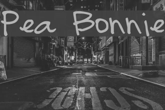 Pea Bonnie Font examples