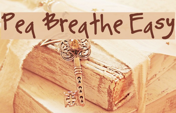 Pea Breathe Easy Font examples