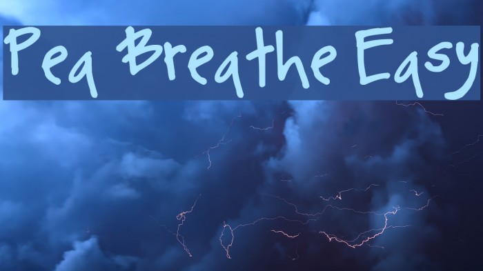 Pea Breathe Easy Font examples