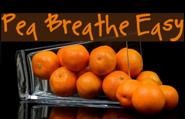 Pea Breathe Easy Font examples