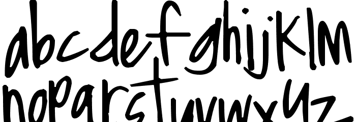 Pea Brooke Font LOWERCASE