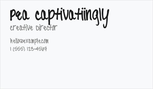 Pea Captivatiingly Business Card