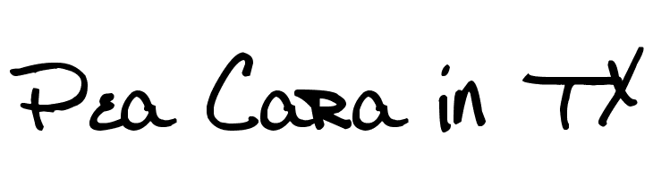 Pea Cara in TX  免费字体下载