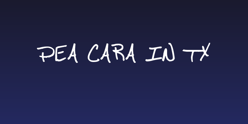 Pea Cara in TX Social Header