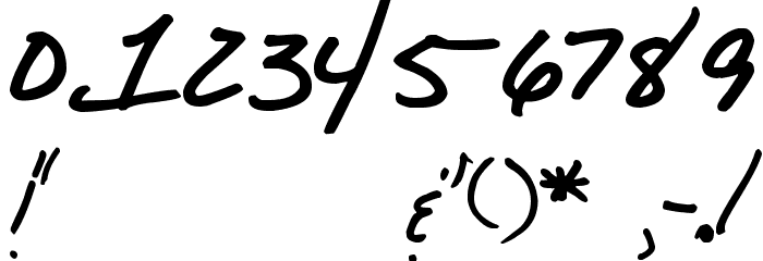 Pea Cara Font OTHER CHARS