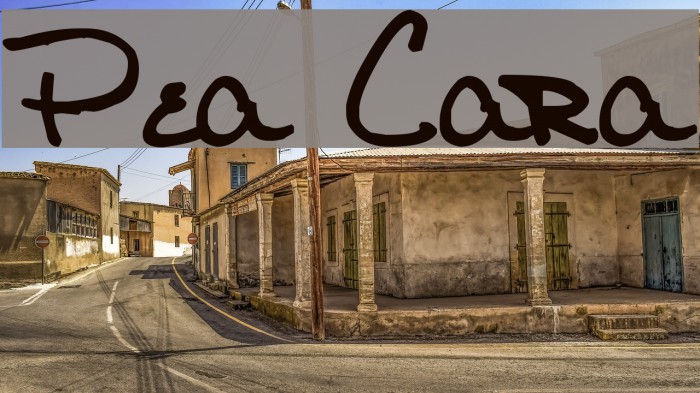 Pea Cara Font examples