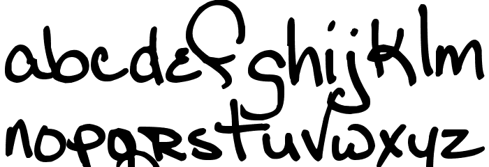 Pea Cara Font LOWERCASE