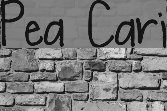 Pea Cari Font examples