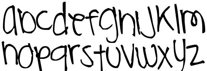 Pea Carissa Font LOWERCASE