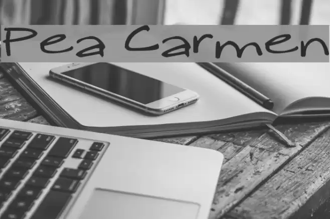 Pea Carmen Font examples