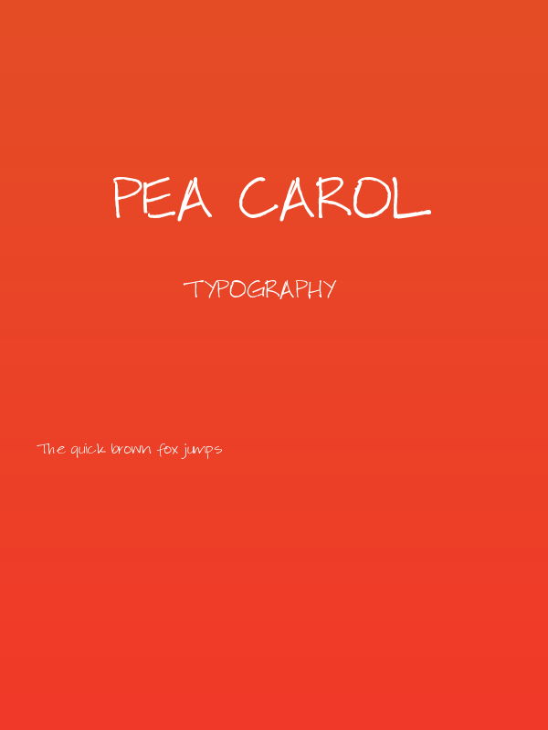 Pea Carol Poster