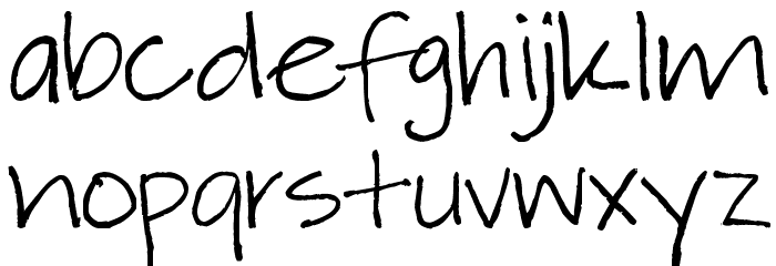 Pea Carol Font LOWERCASE