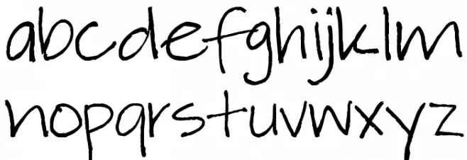 Pea Carol Font LOWERCASE