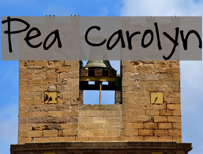 Pea Carolyn Font examples