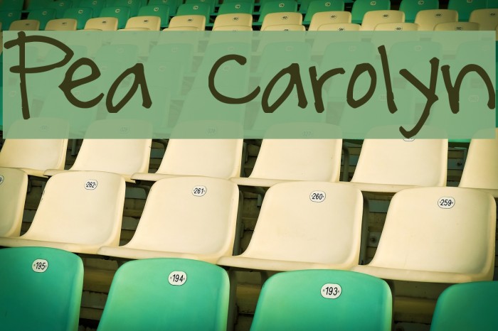 Pea Carolyn Font examples