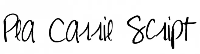 Pea Carrie Script  font caratteri gratis
