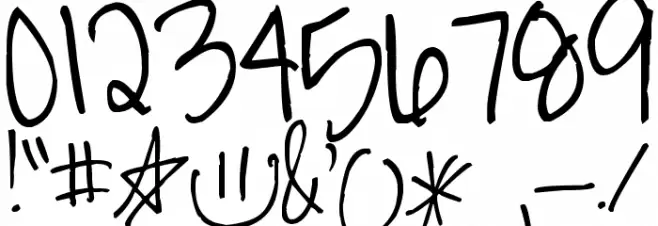 Pea Carrie Script フォント その他の文字