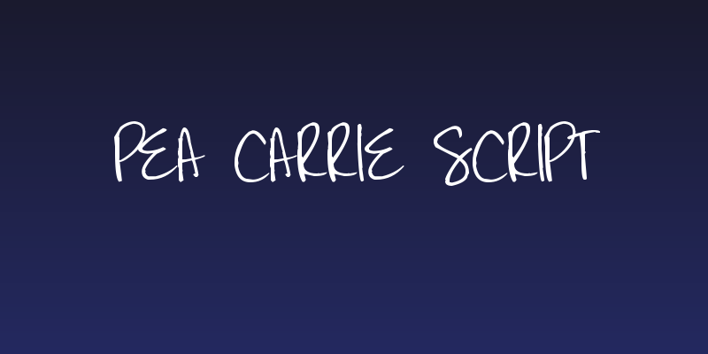 Pea Carrie Script Social Header
