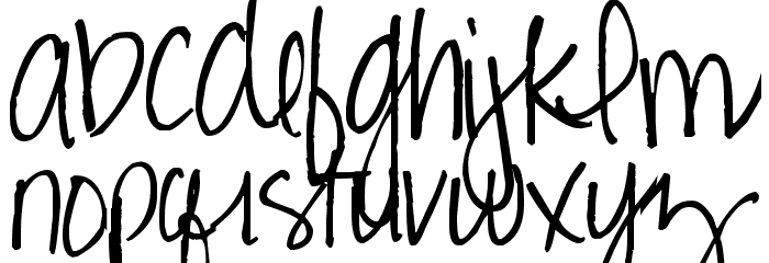 Pea Carrie Script フォント 小文字