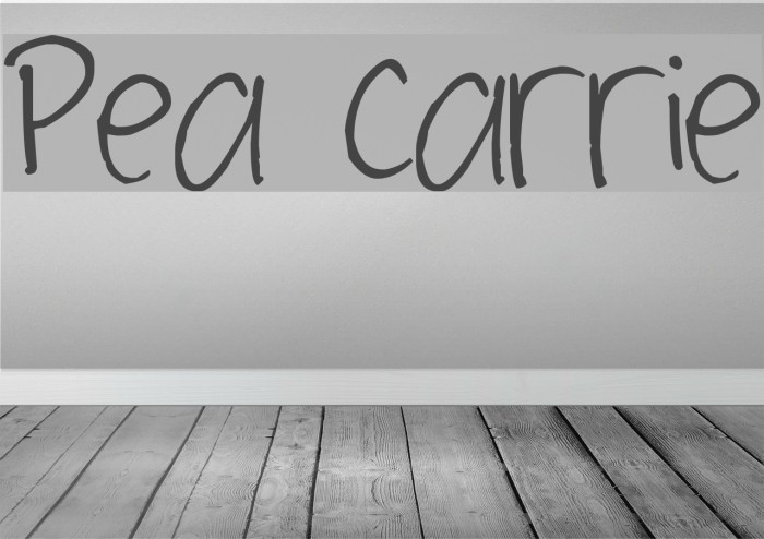 Pea Carrie Font examples