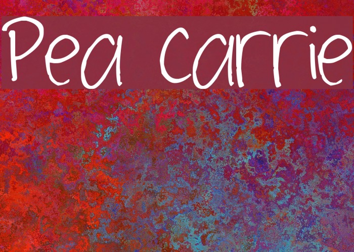 Pea Carrie Font examples