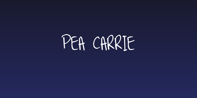 Pea Carrie Social Header