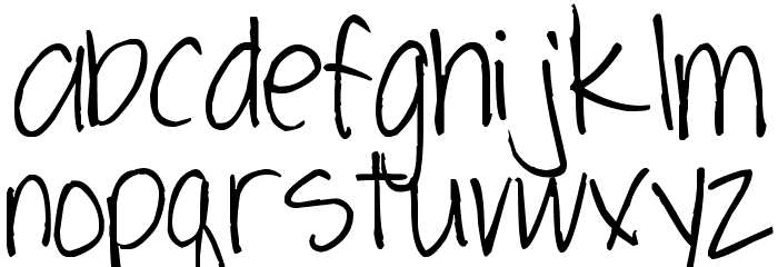 Pea Carrie Font LOWERCASE