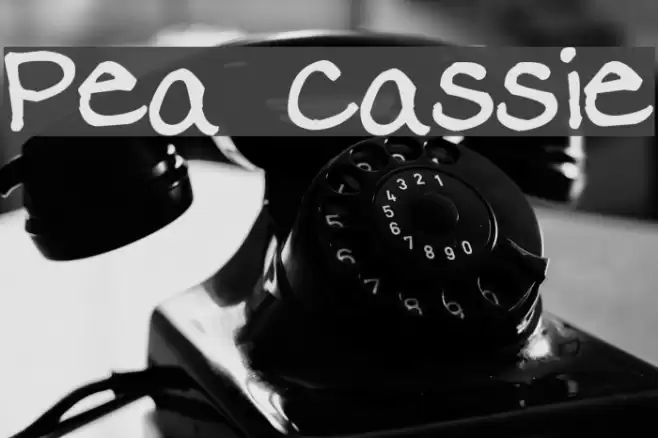 Pea Cassie Font examples