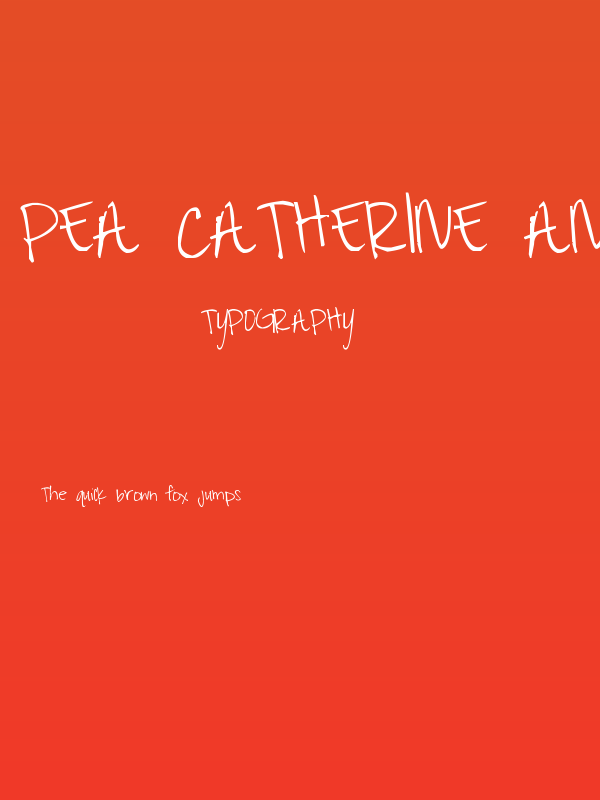 Pea Catherine Anne Poster