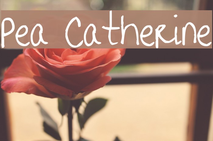 Pea Catherine Font examples