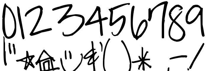 Pea Cathi フォント その他の文字