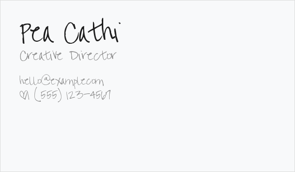 Pea Cathi Business Card