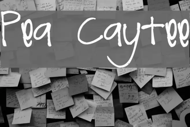 Pea Caytee Schriftart examples