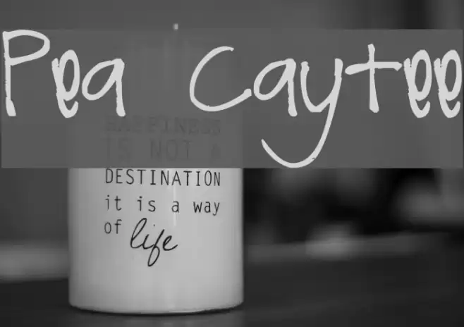 Pea Caytee Schriftart examples