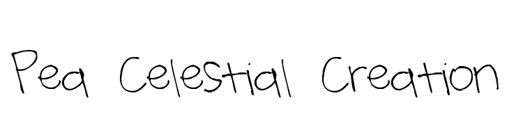 Pea Celestial Creation Font